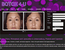 Tablet Screenshot of botox4u.co.za